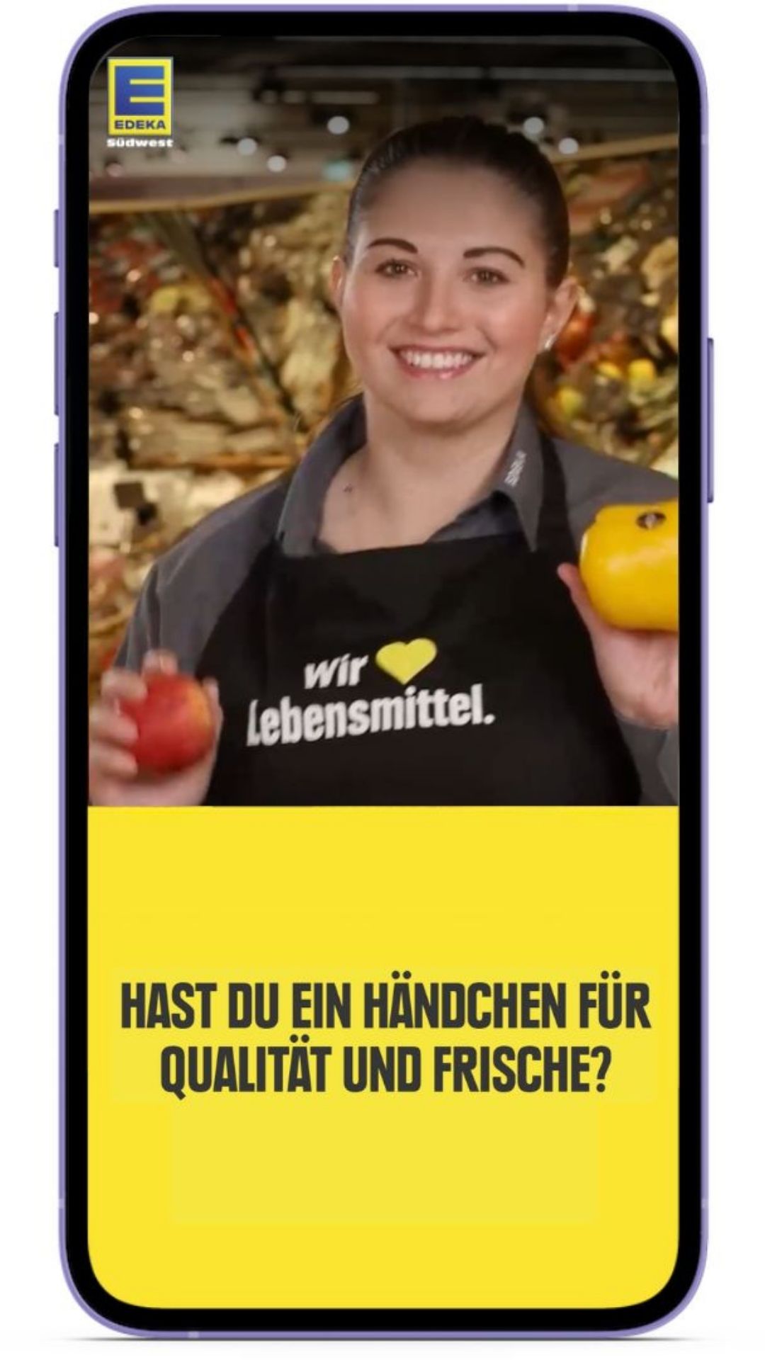 Mockup Berufsorientierungspiel Frischespezialist (w/m/d)